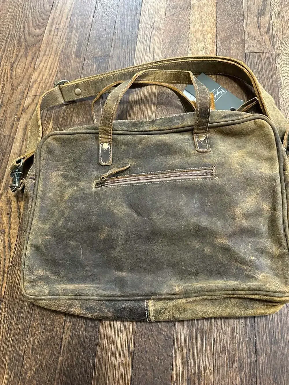 New Myra Bag Sombre Hues Leather and Cowhide Laptop Bag Boho Western Farm